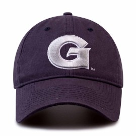 The Game Georgetown Hoyas Hat For Men And Women - Adjustable Relaxed Fit With Embroidered Logo (Georgetown Hoyas - Blue, Adult Adjustable)