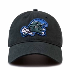 Tulane Green Wave Hat For Men And Women - Adjustable Relaxed Fit With Embroidered Logo (Tulane Green Wave - Green, Adult Adjustable)