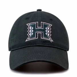 The Game Hawaii Rainbow Warriors Hat For Men And Women - Adjustable Relaxed Fit With Embroidered Logo (Hawaii Rainbow Warriors - Green, Adult Adjustable)