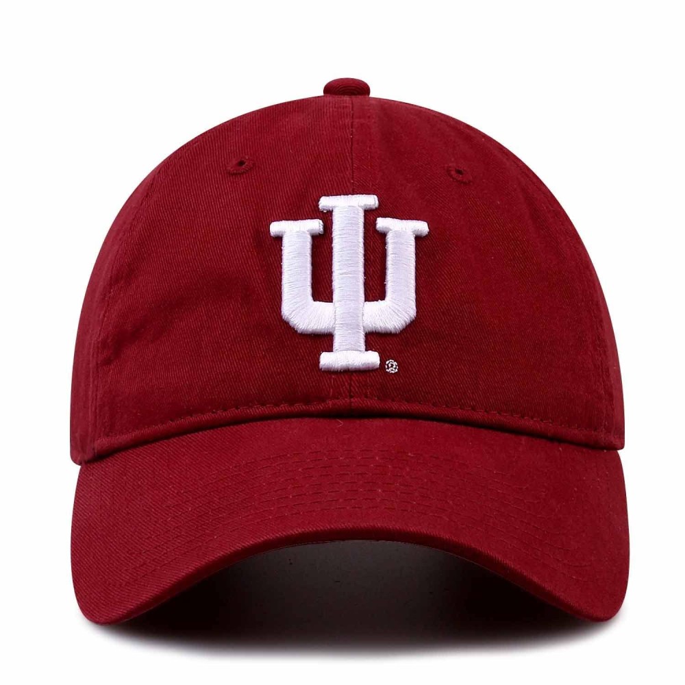 The Game Indiana Hoosiers Hat For Men And Women - Adjustable Relaxed Fit With Embroidered Logo (Indiana Hoosiers - Red, Adult Adjustable)