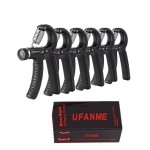 Ufanme Hand Grip Strengthener, Grip Strength Trainer, 22-132 Lbs Adjustable Resistance Forearm Exerciser Workout For Rehabilitation Athletes Climbers Musicians - 6Pack