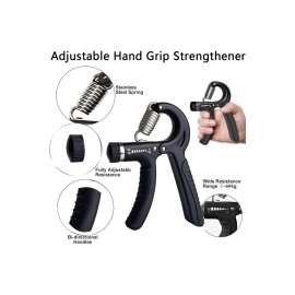 Ufanme Hand Grip Strengthener, Grip Strength Trainer, 22-132 Lbs Adjustable Resistance Forearm Exerciser Workout For Rehabilitation Athletes Climbers Musicians - 6Pack