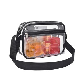 May Tree Clear Crossbody Bag Stadium Approved Clear Messenger Bag Suitable For Work, Travel, Concert And Sport Event