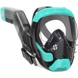 Seaview 180 V3 Full Face Snorkel Mask Adult- The V3 Is The Perfect Snorkeling Gear For Adults And Kids- Patented Flowtech Side Snorkel Design- Up To 600% Easier Breathing. Snorkeling Gear For Kids