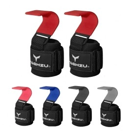 Yaghzu Weight Lifting Hooks For Women And Men Heavy Duty Lifting Straps For Weightlifting Padded Wrist Straps For Weightlifting And Powerlifting Premium Deadlift Straps For Pull Ups Weight Lifting Gloves With Hooks Wrist Straps Support Lifting Grips
