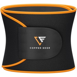 Copper Edge Sweat Waist Trimmer Trainer Belt For Women & Men,Workout Wrap Shaper With Copper Ion For Enhanced Sweating Effect