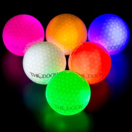 Thiodoon Upgraded Glow In The Dark Golf Balls New Version Light Up Led Golf Balls Night Golf Gift Sets For Men Kids Women (6 Colors In One)