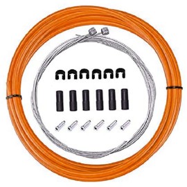 Bluesunshine Bike Bicycle Brake Cable And Housing Set - Basic Brake Cable Replacement Kit For Your Bike, Cable Housing 5Mm (Orange)