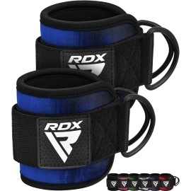 Rdx Ankle Straps For Cable Machines Resistance Bands Attachment, 7Mm Neoprene Padded 10Ax4A, Gym Wrist Cuff Women Men Home Fitness, Weight Lifting D-Ring Booty Leg Workout Curls Kickbacks Hip Abductor