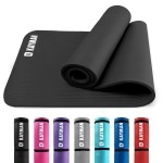 Kayman Exercise Yoga Mat Non Slip - Black, 183 X 60 Cm Best Training & Workout Mat For Yoga, Pilates, Gymnastics, Stretching & Meditation Eco Friendly Exercise Mat For Home With Carrying Straps