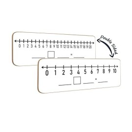 2 Pack Dry Erase Number Line Board 4Ax12A Inch Lapboard Double Sided White Board Featuring 0-10 Number Line On One Side 0-20 On The Other For Students Desk