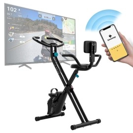 Bluefin Fitness Tour Lite Exercise Bike Exercise Bike Home Use Fitness For Home Training Kinomap Compatible Foldable Home Bike Console Magnetic Resistance Exercise Bike Folding Bike