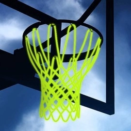 2 Basketball Nets Super Duty - Swish Tech - For Standard Indoor Or Outdoor Rims - Long Lasting And Tangle Free (Glow In The Dark)