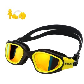 Focevi Swimming Goggles For Menwomen, Anti-Fog Anti-Uv Wide Vision Adult Swim Goggles, Boysgirlsjunioryouth Swim Glasses