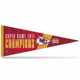 Rico Industries Nfl Football Kansas City Chiefs Soft Felt Super Bowl Champions Pennant 12 X 30 Felt Wall Dacor Super Bowl Champions Pennant - Great For Homebed Roomman Cave Dacor,White