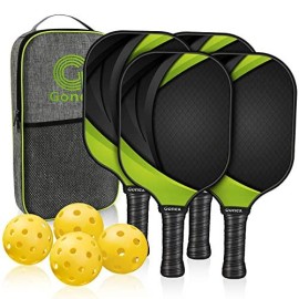 Gonex Pickleball Paddles, Usapa Approved Graphite Pickleball Rackets With Comfort Grip, Carbon Fiber Pickleball Set Of 2/4 Paddles With 4 Balls, Portable Carry Bag