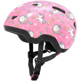 Toddler Bike Helmet For Boys And Girls, Adjustable Kids Helmets From Infant/Baby To Children, 1/2/3/4/5/6/7/8 Years Old (Unicorn,Size S)