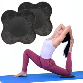 Goyonder Yoga Knee Pads 2 Pack, Yoga Knee Cushion Thick, Exercise Pads For Knees Elbows Wrist Hands Head Foam Pilates Kneeling Pad