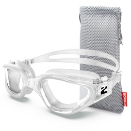 Zionor Swim Goggles, G1 Se Swimming Goggles Anti-Fog For Adult Men Women, Uv Protection, No Leaking (Clear Lens Clear Frame)