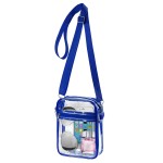 Wjcd Clear Bag Stadium Approved Pvc Concert Clear Purse Clear Crossbody Purse Bag Clear Bags For Women,With Front Pocket (Blue)