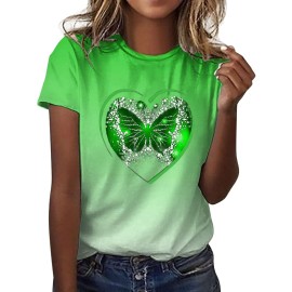 Gufesf Saint Patricks Day Shirts For Women, Women March 17Th St Patrick Graphic Tees Casual Summer Top Crewneck T Shirts