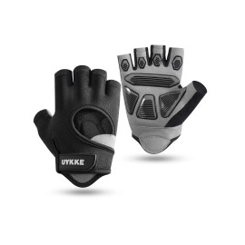 Uykke Workout Gloves For Men And Women, Exercise Gloves For Weight Lifting, Cycling, Gym, Training, Breathable And Snug Fit (Black, Large) (Black, X-Large)