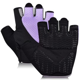 Sunnex Gym Gloves For Women, Workout Gloves Women, Fingerless Gloves For Weightlifting, Lightweight Breathable Fitness Gloves, Sports Gloves For Training Lifting Weight Cycling Climbing Rowing