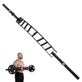 Yes4All Multi Grip Barbell & Cable Attachment, Curved Swiss Barbell For Greater Range Of Motion, 600 Lbs Capacity