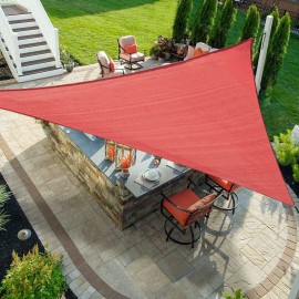 Belle Dura Custom Size 16 X 16 X 226 Triangle Scarlet Sun Patio Shade Sail Canopy Use For Patio Backyard Lawn Garden Outdoor Awning Shade Cover-185 Gsm-Create Your Own Design