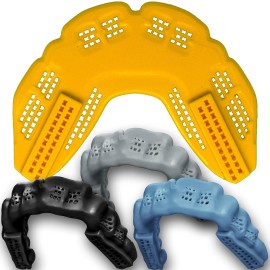 Bulletproof Kevlar: Worlds Thinnest Sports Mouth Guard Is 3X Stronger! Football Mouthpiece Bjj Mouthguard Lacrosse Basketball Mma Boxing Wrestling Adult Youth Kids Men Women Girl Night Guard Braces