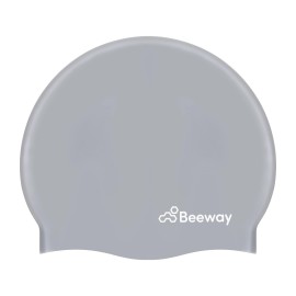 Beeway Swimming Cap Adult - Silicone Swim Hat Unisex Men Women - Comfortable Fit, Anti Slip Swim Caps - Waterproof, Anti-Tear For Hair Protection