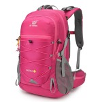 Skysper Hiking Backpack For Men Women, 35L Travel Backpack Waterproof Camping Backpack Outdoor Lightweight Daypack(Rosered)