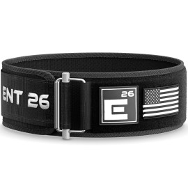 Self-Locking Weight Lifting Belt - Premium Weightlifting Belt For Serious Functional Fitness, Power Lifting, And Olympic Lifting Athletes - Training Belts For Men And Women (Large, Black Custom Patch)