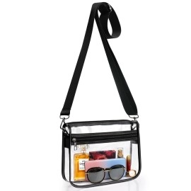 Coromay Clear Purse Tpu Clear Bag Stadium Approved Clear Crossbody Purse Bag With Adjustable Shoulder Strap