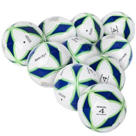 Aoneky Soccer Ball (Size 4-10 Pack Deflated Balls With 1 Pump)