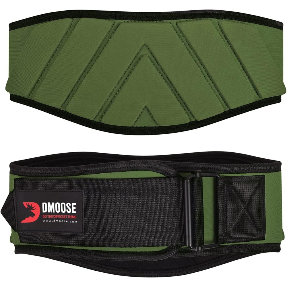 Dmoose Gym Belt For Men Weight Lifting. Weight Belt Gym Squat Weightlifting Powerlifting Workout Heavy Duty Training Strength Training Equipment - Green Xsmall