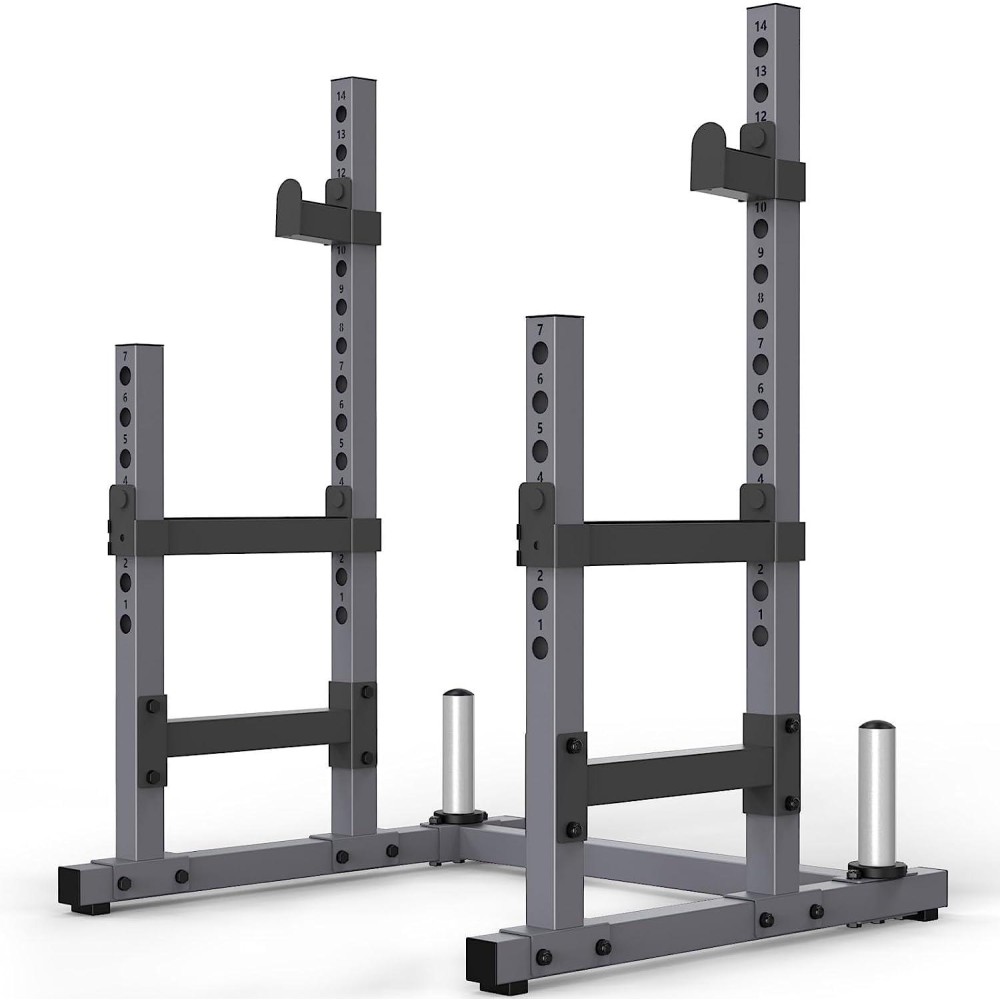 Pasyou Squat Rack For Home Gym With Max Load 1800 Lbs For Bumpers And 600 Lbs For J Hooks (Model:Sr30)