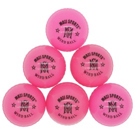 Mozi Sports Wind Cricket Balls - Indoor & Outdoor Soft Training Cricket Ball For Coaching Practice (Floro)