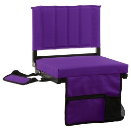 Jst Gamez Stadium Seat For Bleachers With Back Support Bleacher Seat Stadium Seating For Bleachers Stadium Chair Includes Shoulder Straps Carry Handle And Cup Holder Choose Your Style