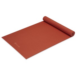 Gaiam Yoga Mat Premium Solid Color Non Slip Exercise & Fitness Mat For All Types Of Yoga, Pilates & Floor Workouts, Sunburnt, 5Mm