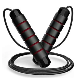 Skipping Rope - Jumping Rope Adjustable For Men Women Kids - Jump Rope For Exercise Fat Burning Workout Home Or Gym Personal Training Rope Red
