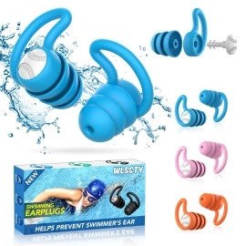 Swimming Ear Plugs Waterproof Earplugs - 3 Pairs Silicone Swim Ear Plugs For Adult Kids, Water Sports Earplugs For Showering, Bathing, Surfing - Keep Ear Water Out