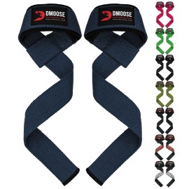 Dmoose Wrist Straps For Weightlifting, Perfect For Gym Workouts, Deadlifts, And Powerlifting, Padded Lifting Straps Gym For Men & Women, Durable & Comfortable Deadlift Straps With Silicone Grip