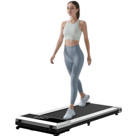 Umay Walking Pad With Incline, Led Light Under Desk Treadmill For Home Office, 2.5 Hp Quiet Portable Walking Treadmills With Remote Control, App, Led Display