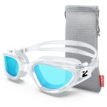 Zionor Swim Goggles, G1 Se Swimming Goggles Anti-Fog For Adult Men Women, Uv Protection, No Leaking (Clear Blue Lens Clear Frame)