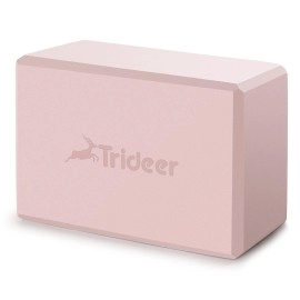 Trideer Yoga Block, Soft Non-Slip Surface Foam Premium Blocks, Supportive, Lightweight, Odor Resistant, Pink 1Pack
