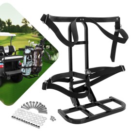 10L0L Universal Golf Cart Bag Holder Rack For Yamaha, Ezgo, Club Car Rear Seat Grab Bar, Don'T Occupy The Back Seat Space, No Drilling Required, Fits Safety Bar Maximum 8