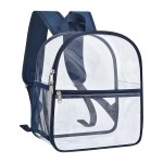 Paxiland Clear Backpack Stadium Approved, Clear Stadium Bag For Concert Sport Event Work School Festival, Small Clear Bag Stadium Approved 12612 With Reinforced And Wider Shoulder Straps - Navy