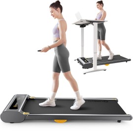 Urevo Under Desk Treadmill, Walking Pad For Home/Office, Portable Walking Treadmill 2.25Hp, Walking Jogging Machine With 265 Lbs Weight Capacity Remote Control Led Display
