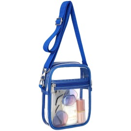 Packism Clear Purses For Women Stadium - Clear Bag Stadium Approved Crossbody Bag Adjustable Shoulder Strap For Concerts Sports Festivals Events Game Day, Mini Blue